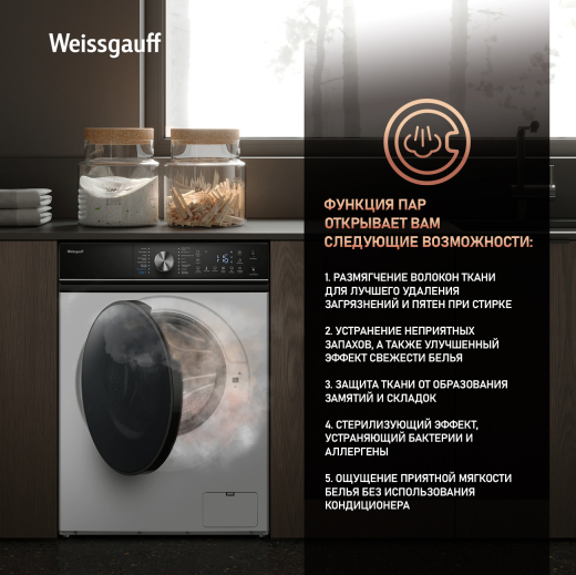 C��������� ������ � ������, ���������� � ����� Weissgauff WMD 61212 DC Inverter Steam