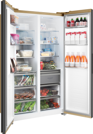     Weissgauff WSBS 1036 Inverter NoFrost Premium hampagne Glass