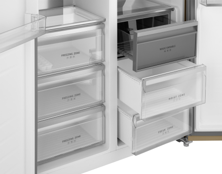     Weissgauff WSBS 1036 Inverter NoFrost Premium hampagne Glass