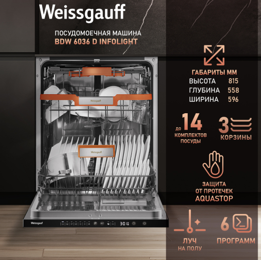 ������������ ������������� ������ � ����� �� ���� Weissgauff BDW 6036 D Infolight