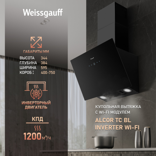 ��������� ������� c Wi-Fi � ���������� Weissgauff Alcor TC BL Inverter Wi-Fi