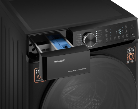 C    ,    Weissgauff WM 59411 Direct Drive Inverter Steam Matt Black