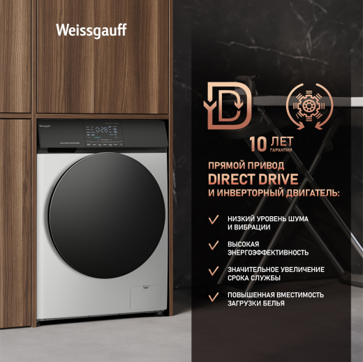 C��������� ������ � ������ �������� � ���������� Weissgauff WM 4927 Direct Drive Inverter Premium