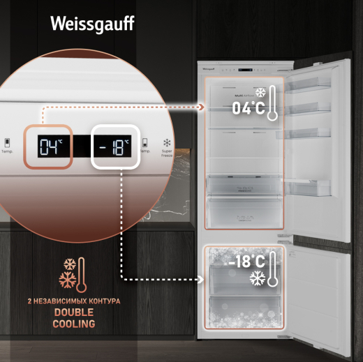 ������������ ����������� � ���������� Weissgauff WRKI 195 Full NoFrost Inverter