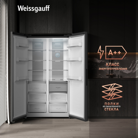     Weissgauff WSBS 1036 Inverter NoFrost Premium Dark Inox