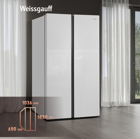     Weissgauff WSBS 1036 Inverter NoFrost Premium White Glass