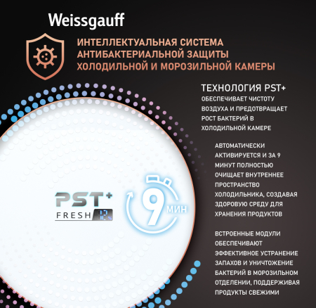   Weissgauff WFD 450 Total NoFrost Inverter Dark Grey Built-in