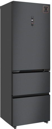   Weissgauff WFD 450 Total NoFrost Inverter Dark Grey Built-in