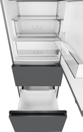   Weissgauff WFD 450 Total NoFrost Inverter Dark Grey Built-in