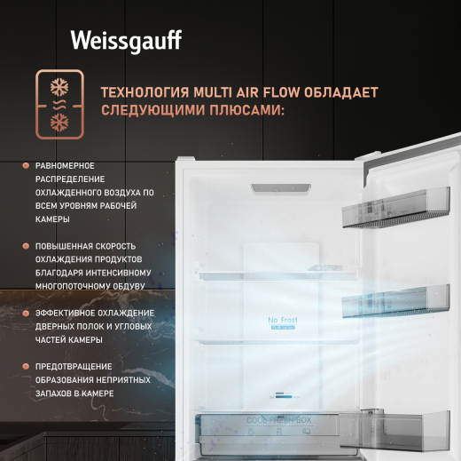 ��������������� ����������� � ���������� Weissgauff WRK 2000 Total NoFrost Inverter White