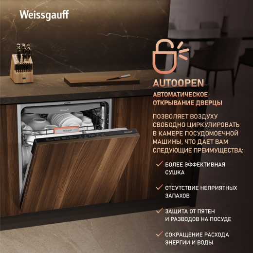 ������������ ������������� ������ � ����� �� ���� � ����-����������� Weissgauff BDW 6038 D Autoopen