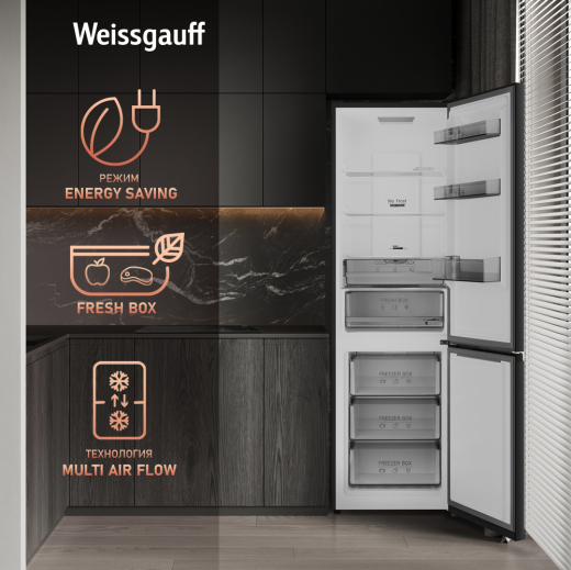 ��������������� ����������� � ���������� Weissgauff WRK 2000 Total NoFrost Inverter Black