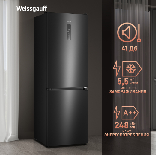 ��������������� ����������� � ���������� Weissgauff WRK 2000 Total NoFrost Inverter Black