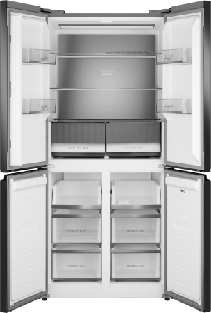     Weissgauff WCD 450 Bru Steel Glass NoFrost Inverter