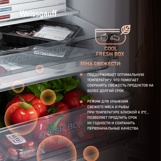 ��������������� ����������� � ���������� Weissgauff WRK 2000 Total NoFrost Inverter Inox