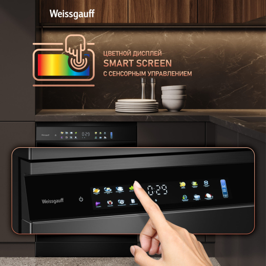 ������������� ������ � ����-����������� � ���������� Weissgauff DW 6138 Touch Inverter Autoopen Black