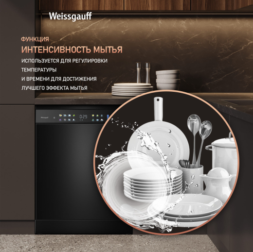 ������������� ������ � ����-����������� � ���������� Weissgauff DW 6138 Touch Inverter Autoopen Black