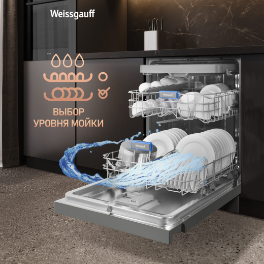 ������������� ������ Weissgauff DW 6038 D Dual Wash Silver