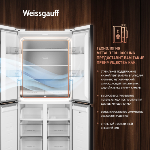 ��������������� ����������� � ���������� Weissgauff WCD 450 WG NoFrost Inverter