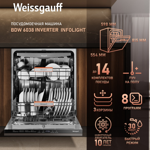 ������������ ������������� ������ � ����� �� ���� � ���������� Weissgauff BDW 6038 Inverter Infolight