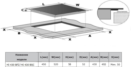 ������������ �������� ������ � ���������� Weissgauff HI 430 BFZ