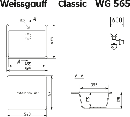 ����� Weissgauff WG 56501 Classic White