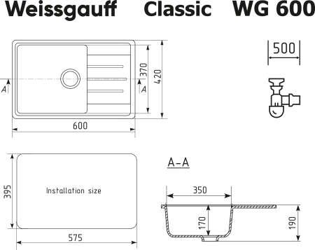 ����� Weissgauff WG 60004 Classic Black