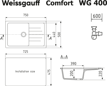 ����� Weissgauff WG 400328 Comfort Beige Sand