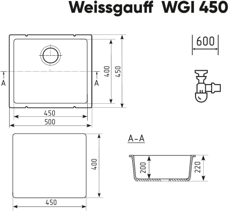 ����� Weissgauff WGI 45007 Deep Black