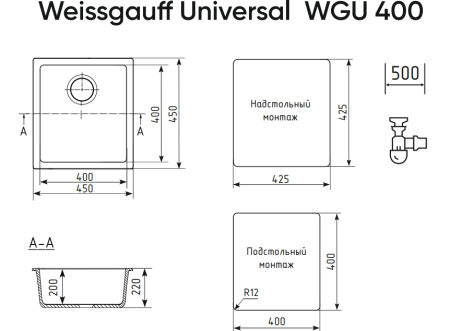 ����� Weissgauff WGU 40007 Universal Deep Black