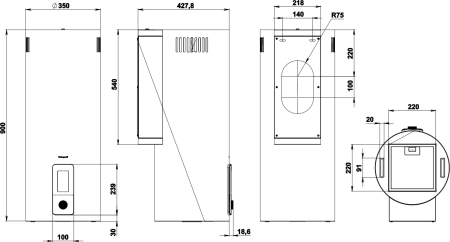 ������� �������������� ���������� Weissgauff Tubus 900 BL Digital switch