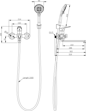 ��������� ��� ����� � ����� Weissgauff WSF-25 Black 
