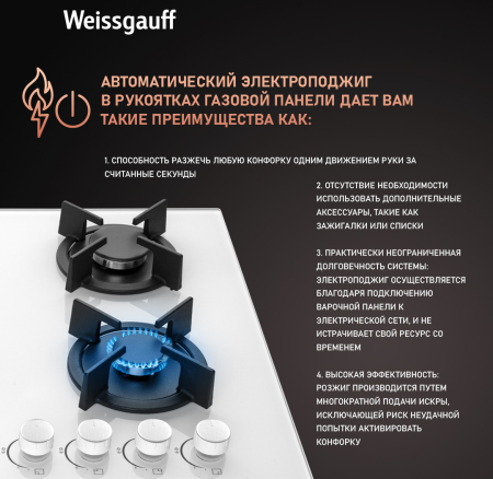 Варочная панель Weissgauff HG 640 WG
