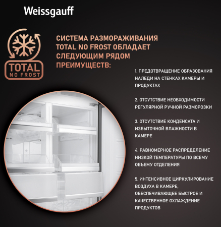     Weissgauff WCD 450 XB NoFrost Inverter