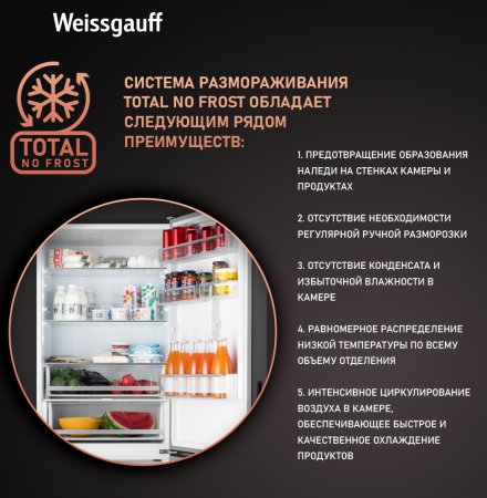     Weissgauff WRK 1970 DBG Full NoFrost Inverter