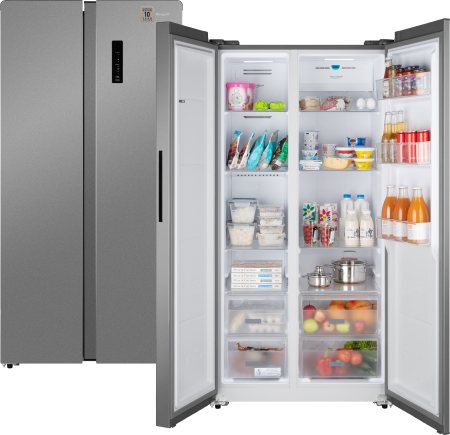 Отдельностоящий холодильник с инвертором Weissgauff WSBS 600 X NoFrost Inverter