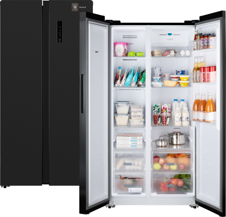 Отдельностоящий холодильник с инвертором Weissgauff WSBS 600 XB NoFrost Inverter