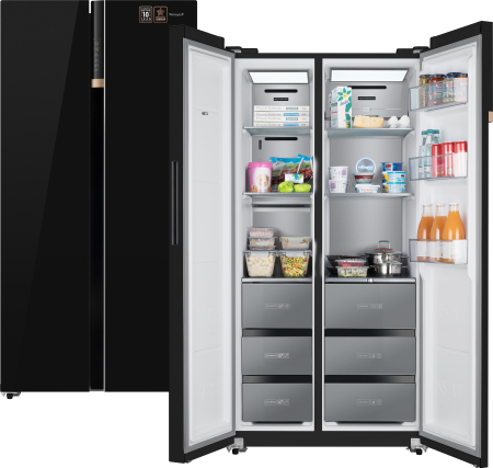 Отдельностоящий холодильник с инвертором Weissgauff WSBS 590 BG NoFrost Inverter Premium