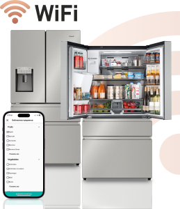 Отдельностоящий холодильник с Wi-Fi и генератором льда Weissgauff WFD 565 NoFrost Premium BioFresh Ice Maker