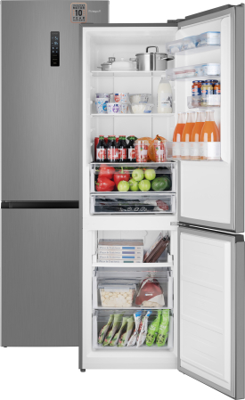 Отдельностоящий холодильник с инвертором Weissgauff WRK 2000 Total NoFrost Inverter Inox