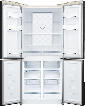 Отдельностоящий холодильник с инвертором Weissgauff WCD 450 BEG NoFrost Inverter
