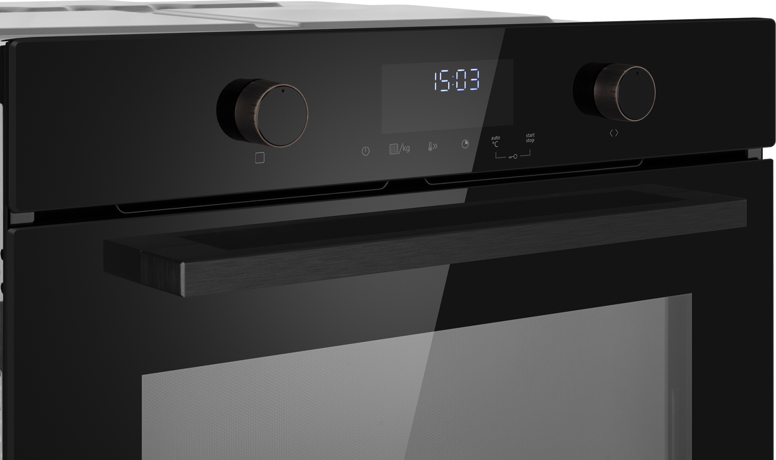 Встраиваемый компактный духовой шкаф с СВЧ Weissgauff OE 4551 DB Black ...