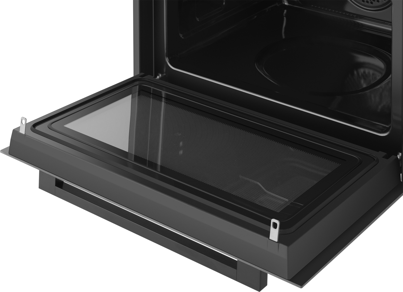 Встраиваемый компактный духовой шкаф с СВЧ Weissgauff OE 4551 DB Black ...