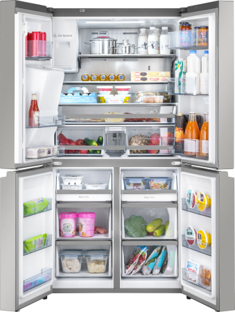 Отдельностоящий холодильник с инвертором и генератором льда Weissgauff WCD 685 NFX NoFrost Inverter