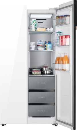 Отдельностоящий холодильник с инвертором Weissgauff WSBS 590 WG NoFrost Inverter Premium