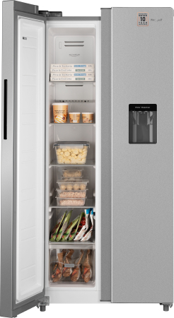 Отдельностоящий холодильник с инвертором и подачей воды  Weissgauff WSBS 600 X NoFrost Inverter Water Dispenser