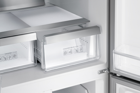 Отдельностоящий холодильник с инвертором и конвертируемой зоной Weissgauff WCD 486 NFX