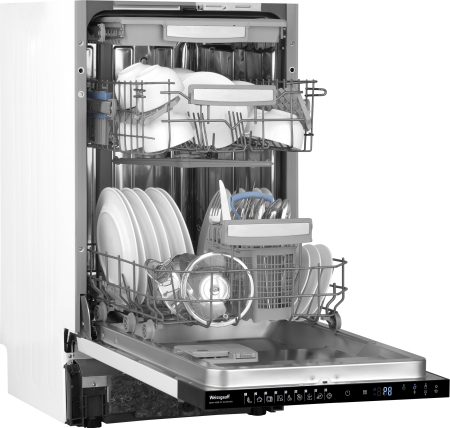 Встраиваемая посудомоечная машина с лучом, инвертором и авто-открыванием Weissgauff BDW 4539 DC Inverter