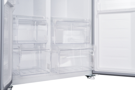 Отдельностоящий холодильник с инвертором Weissgauff WSBS 500 NFX Inverter
