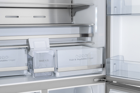 Отдельностоящий холодильник с инвертором и генератором льда Weissgauff WCD 685 NFX NoFrost Inverter
